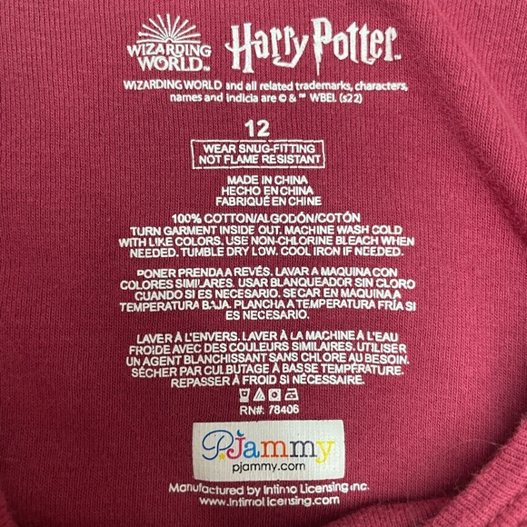 Harry Potter Gryffindor Crest Tank Top - Burgundy | 100% Cotton | Youth Size: 12 - Picture 2 of 6